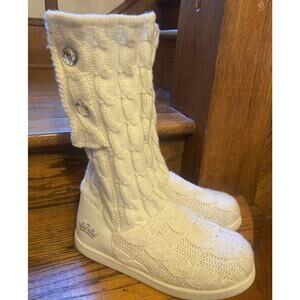 Juicy Couture Trending Marlin Sweater Tall Boots Women’s 9.5 Ivory